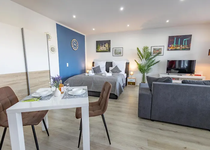 Hannibal - Design Studio-apartment Jasmin 8, Parkplatz, Kueche, Highspeed-wlan Daire Wolfsburg